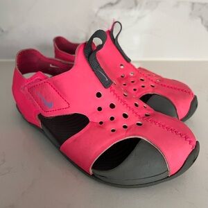 Nike Pink and Gray Sandals size 9 kids